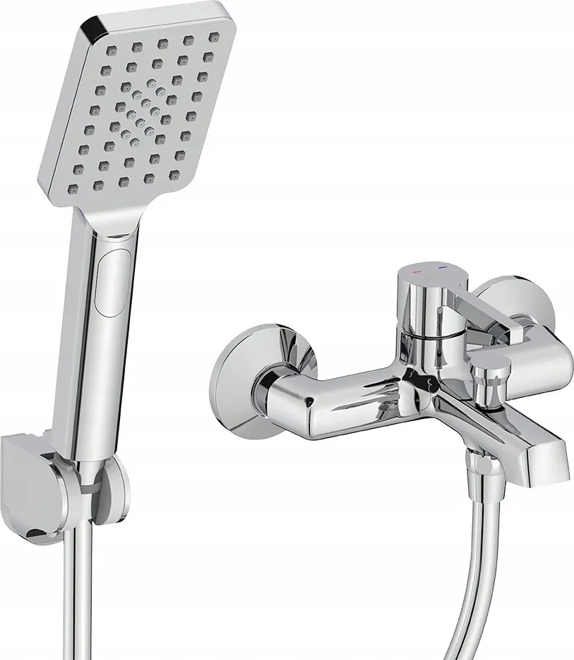 Kádtöltő Csaptelep króm zuhanygarnitúrával Laveo Alita szett