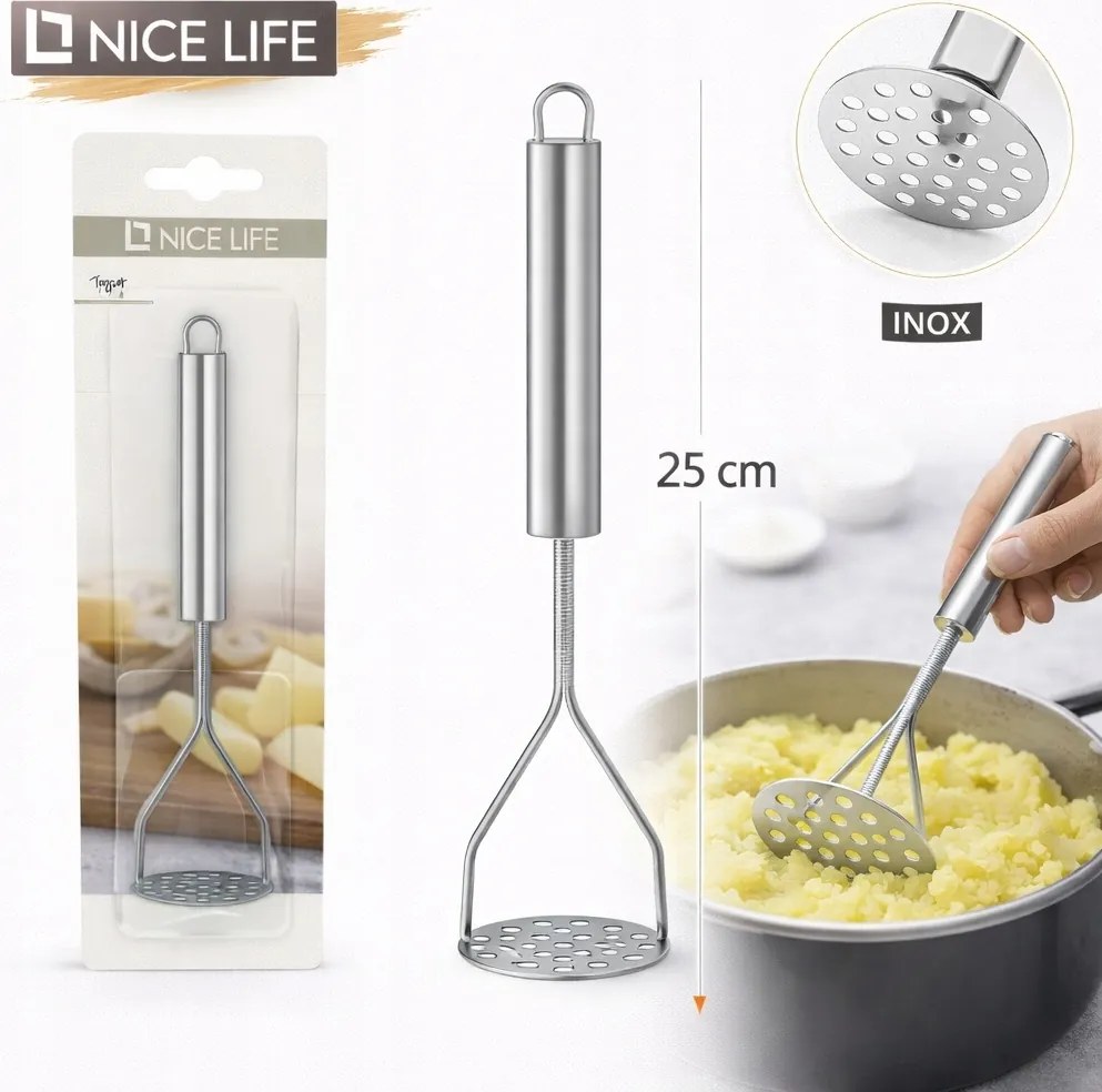 Burgonyaprés Habverő Nice Life Fém