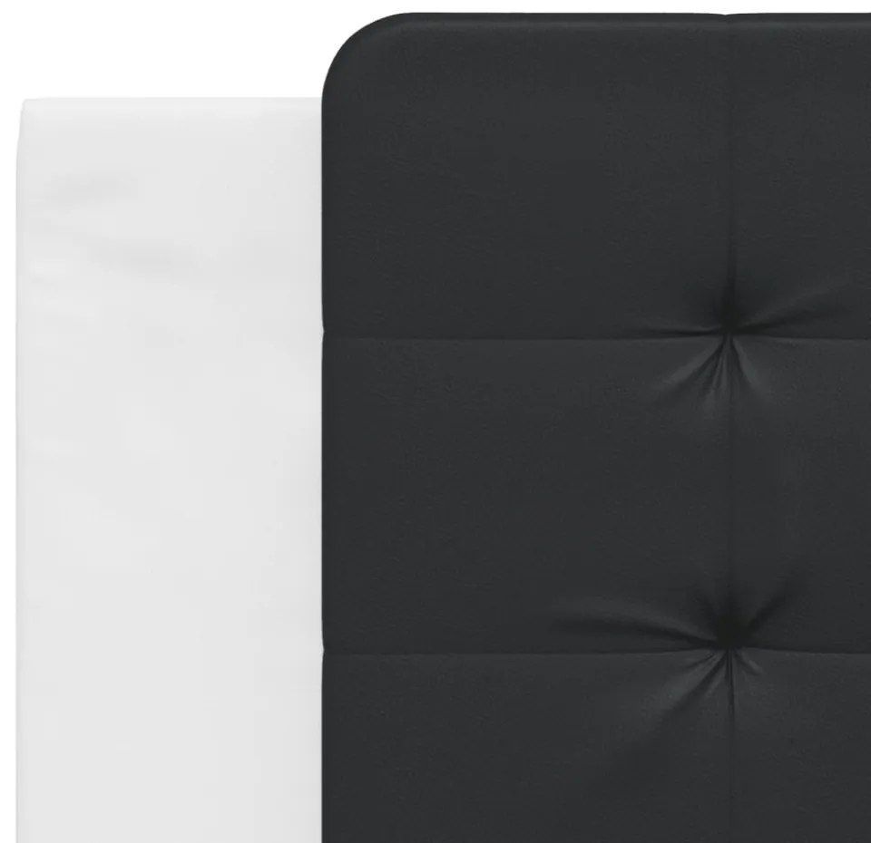 fehér és fekete műbőr ágykeret matrac nélkül Zadar 180x200 cm