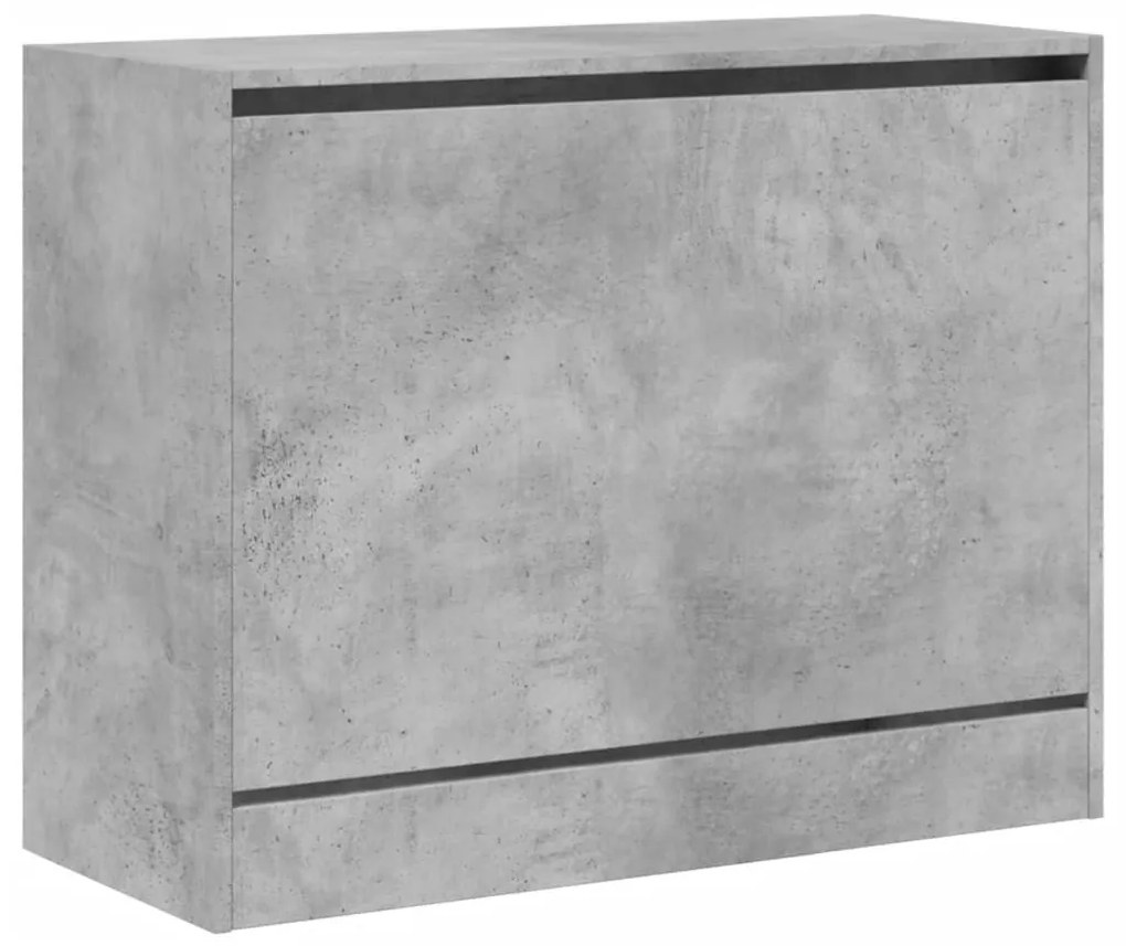 betonszürke szerelt fa cipőszekrény 80 x 34 x 63 cm