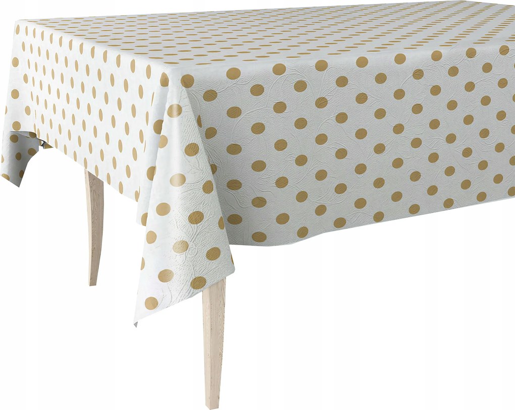 Cerata Vastag Abrosz Fehér Arany Pöttyös 140x170