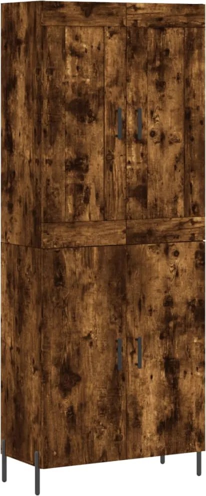 vidaXL füstös tölgy színű szerelt fa magasszekrény 69,5 x 34 x 180 cm
