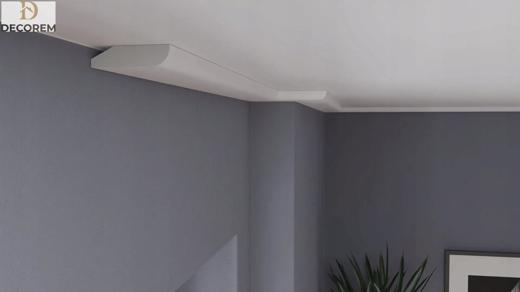 Mennyezeti díszléc DLSU7 3cm x 12cm párkány díszléc Xps Decorem