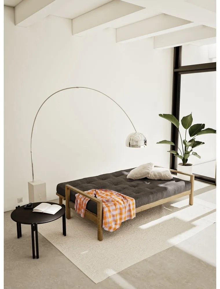 Bézs len kinyitható kanapé 205 cm Knob – Karup Design