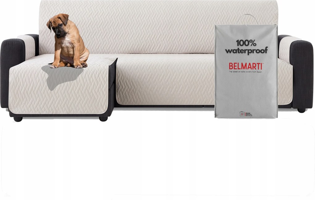 Ágytakaró vízálló kanapé sarokvédő teflon krém 200 cm bal