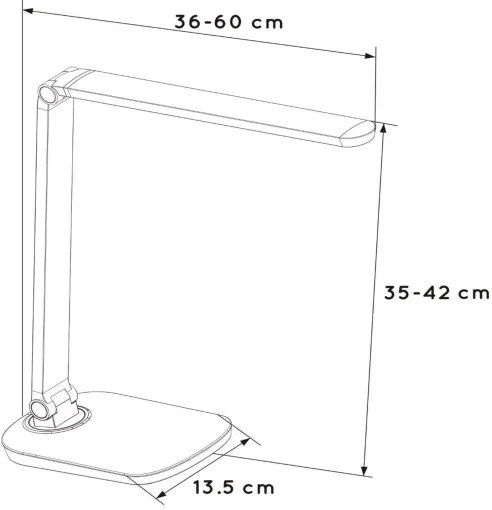 Lucide 24656/10/31 - LED asztali lámpa VARIO LED LED/8W/230V
