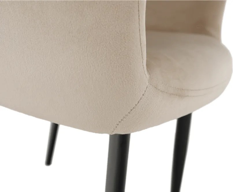 Szék, szövet bézs/fekete lábak, ODOVEL