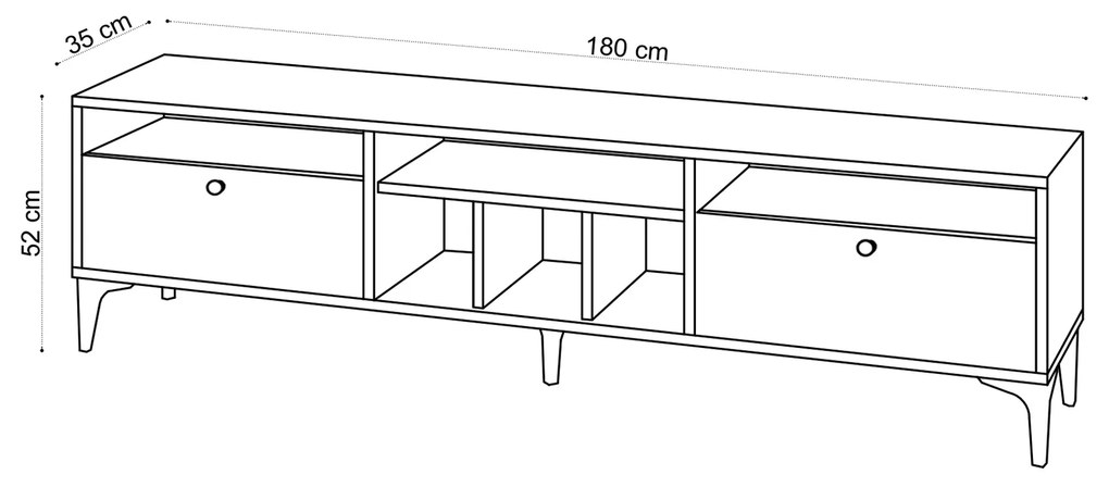 TV asztal/szekrény Rob (tölgy). 1072362