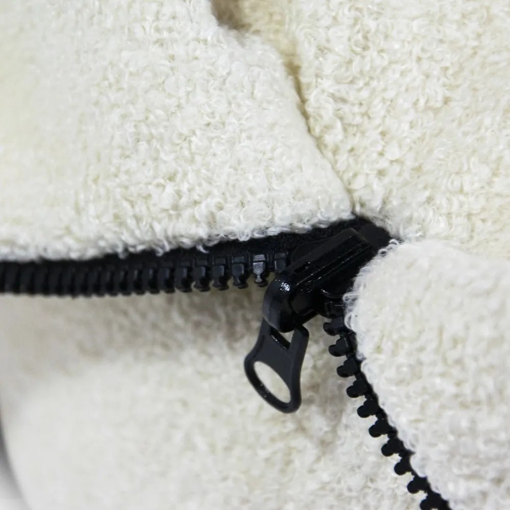 Világosszürke buklé gyerek babzsákfotel Cocoon 80 – SLOWDOWN