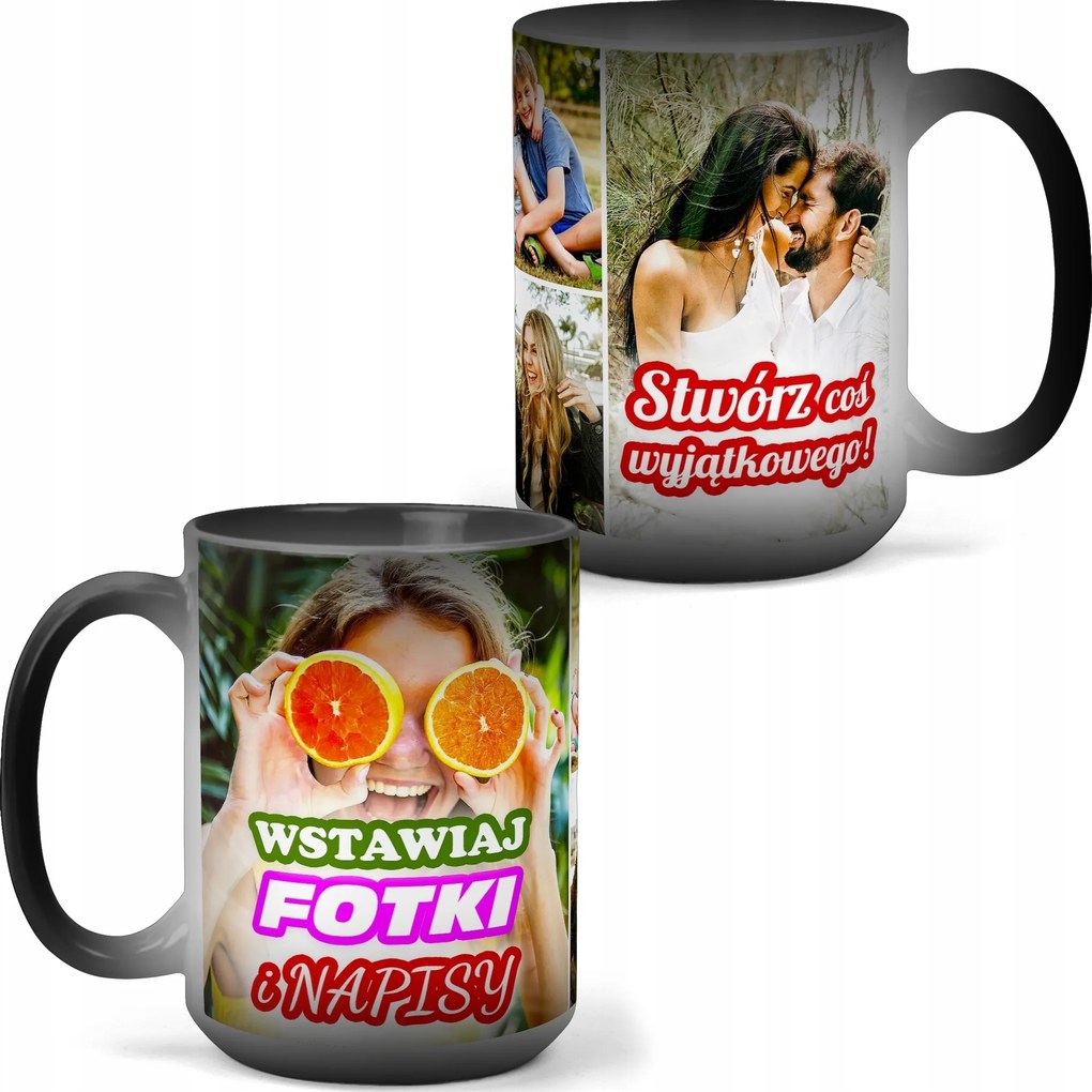 Mágikus fotó bögre nagy XXL színváltó saját fotó nyomtatással