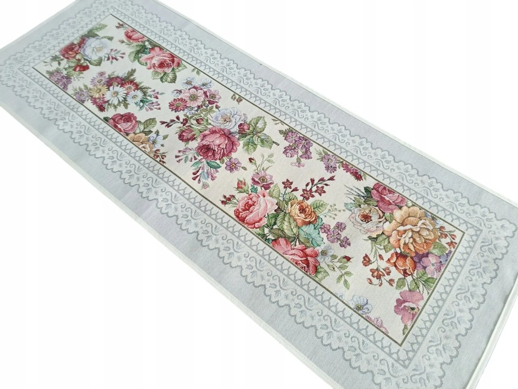 40x100 cm Gobelin futófelület asztalra vagy padra Különböző Virágminták Vastag