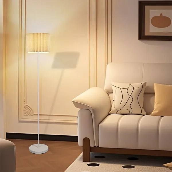 Brilagi - Állólámpa NORDIC WAVE 1xE27/15W/230V lenvászon/fehér