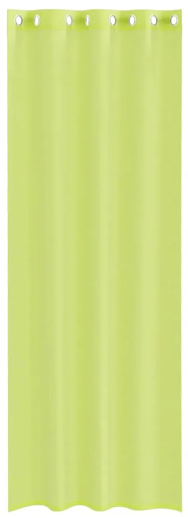 2 db almazöld fátyolfüggönyök rojtokkal 140x260 cm