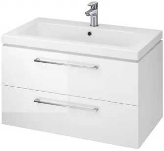 Cersanit Lara szekrény + Como 80 x 45 cm mosdóval, Fényes fehér