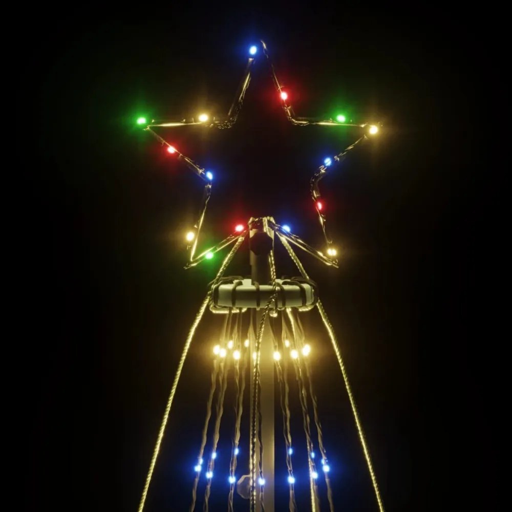 karácsonyfa cövekkel 1134 színes LED-del 800 cm