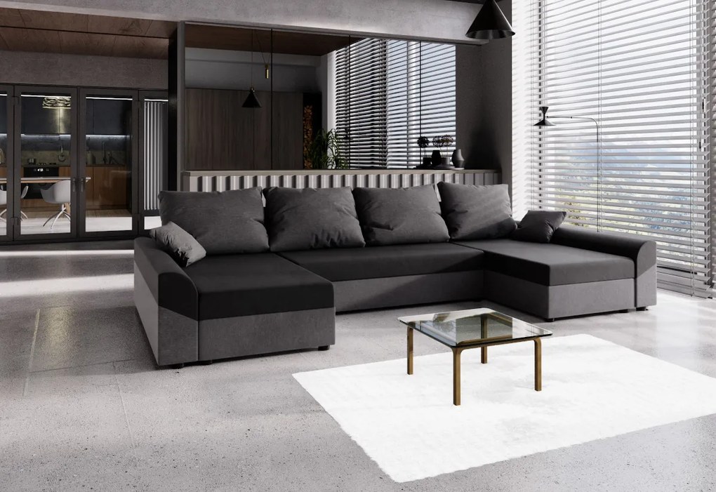 VIVIANA ágyázható U alakú ülőgarnitúra 317x85x144,mikrofázis 15/31