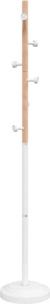 vidaXL fehér porszórt vas ruhafogas 177 cm