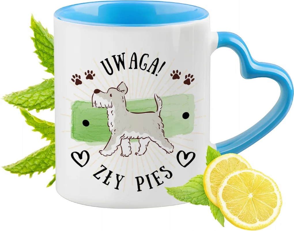 Kutya Bögre Kék Szív Alakú Füllel Ajándék