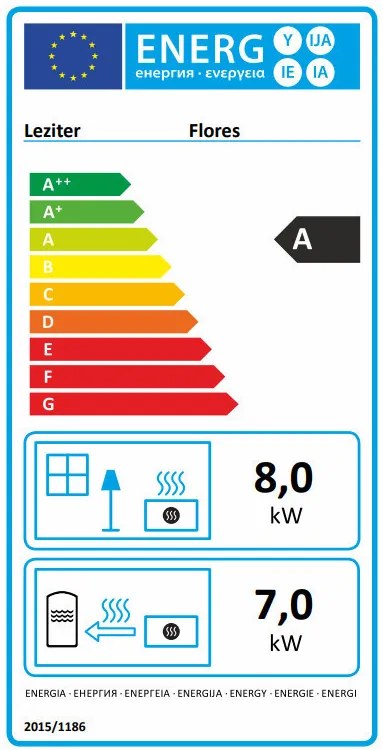 Flores vízteres szilárd tüzelésű kályha 15 kw