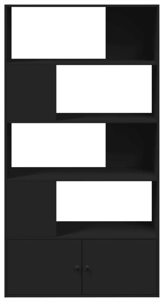 fekete szerelt fa könyvszekrény 100 x 36 x 189 cm