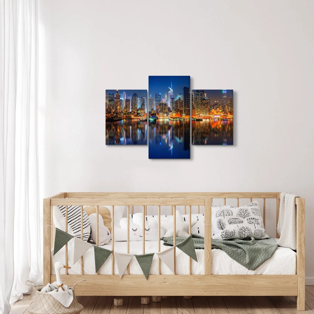 Manhattan képe éjjel (90x60 cm)