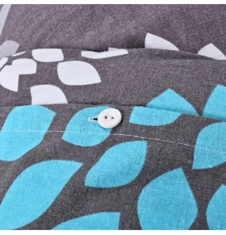 EMI Denver kék-szürke pamut ágyneműhuzat, Párna 70x90