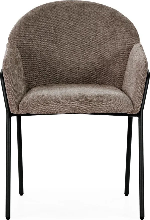 Barackszínű kárpitozott étkezőfotel szett 2 db-os Aslin – MOME