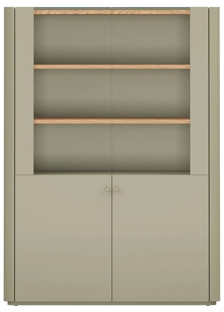 Elivo kétajtós vitrin 100 cm - eukaliptusz / baltic dune tölgy