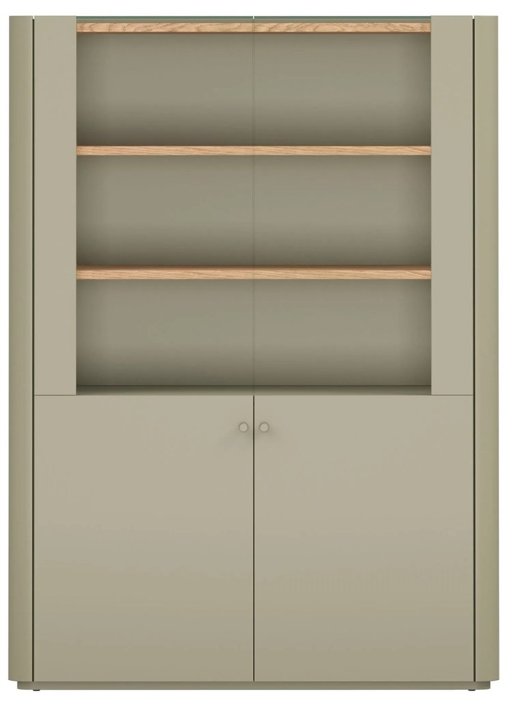 Elivo vitrines szekrény 100 cm kétajtós - eukaliptusz / baltic dune tölgy