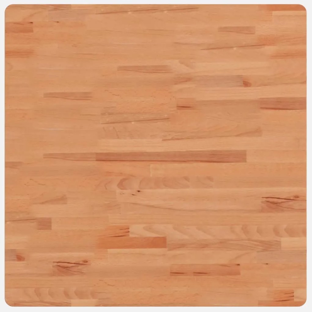 vidaXL tömör bükkfa négyzet alakú asztallap 70 x 70 x 4 cm