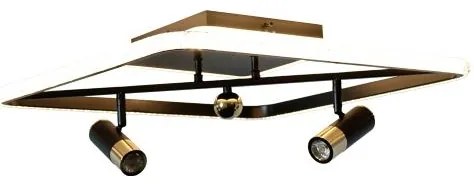 LED Dimmelhető mennyezeti lámpa LED/70W/230V 3000-6500K fekete + távirányítás