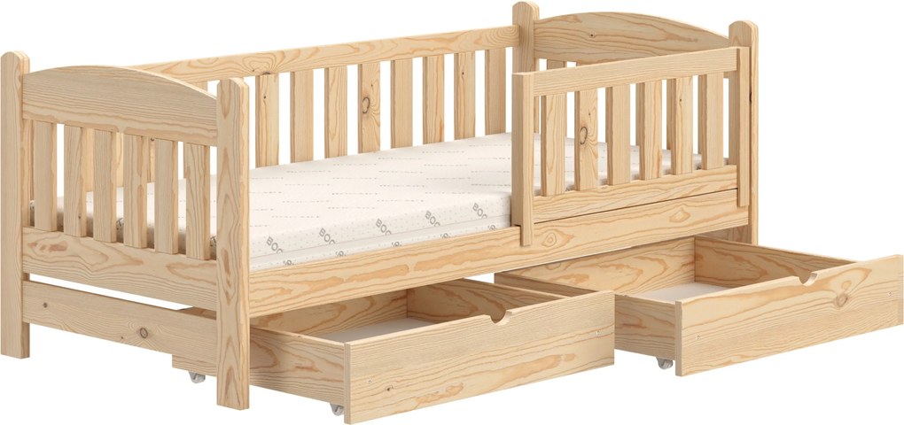 Alvins gyerekágy 70x140 fa fiókokkal - fenyő