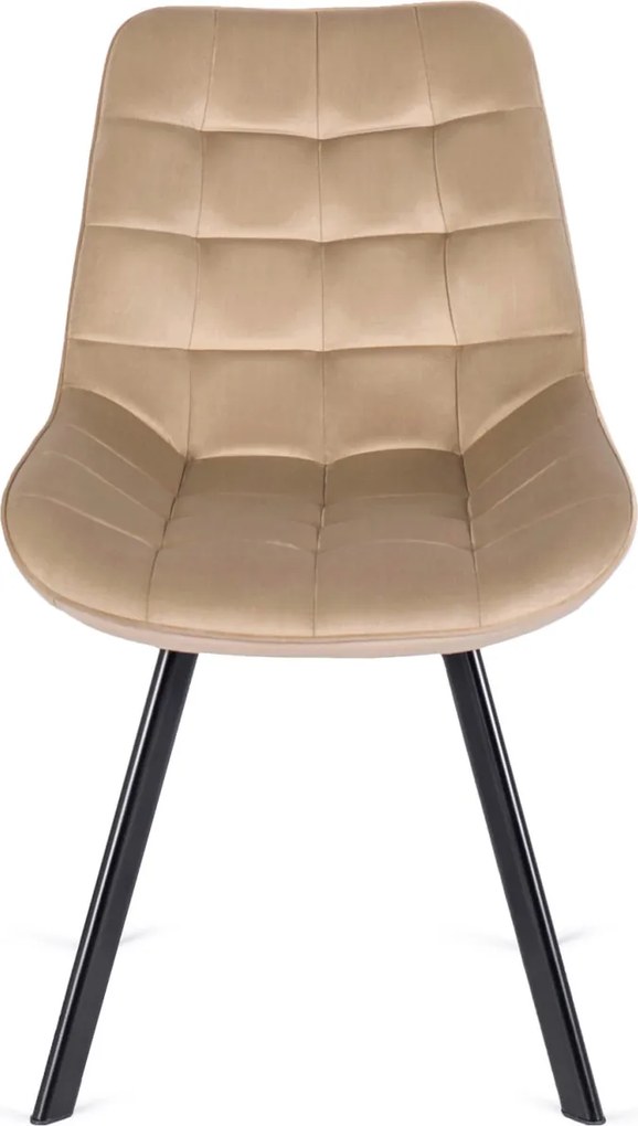 Szék bézs színben, bársony kárpittal RICK