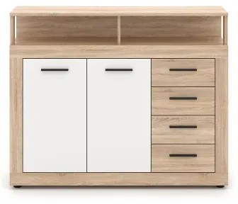 Komód RUNA Sonoma tölgy/fehér