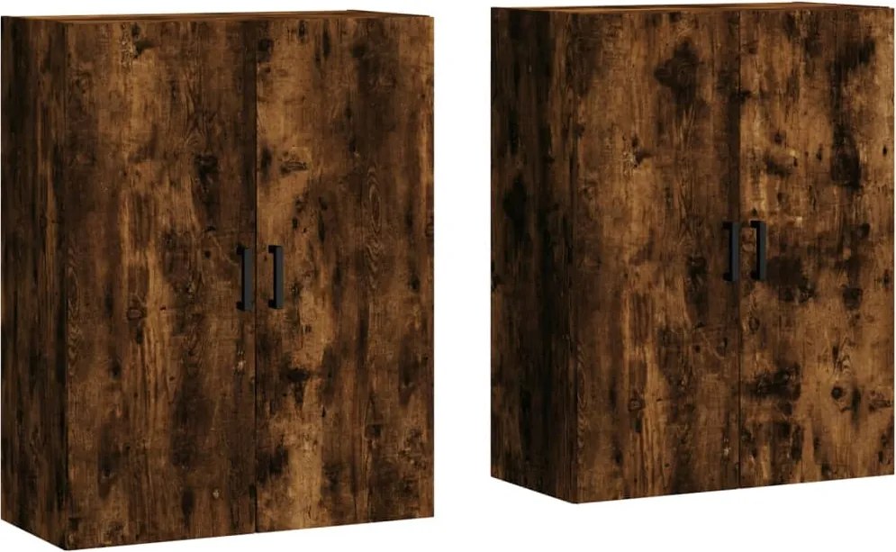 vidaXL 2 db füstös tölgy színű faliszekrény 69,5 x 34 x 90 cm