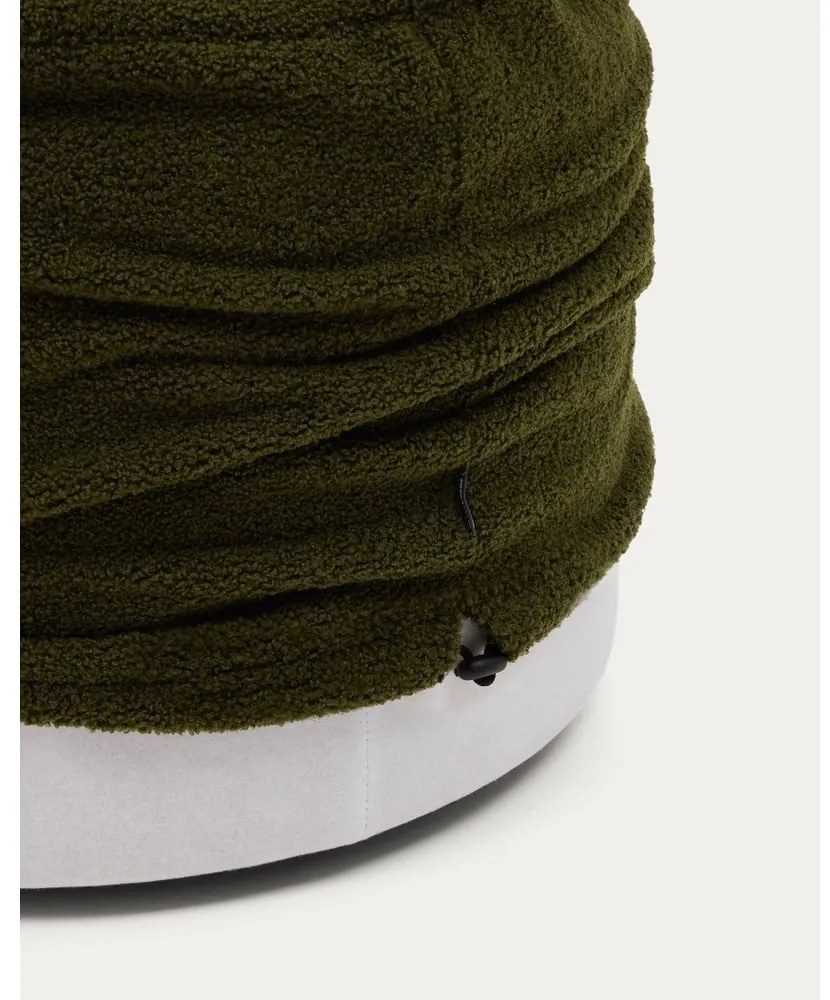 Zöld buklé puff Kaeli – Kave Home