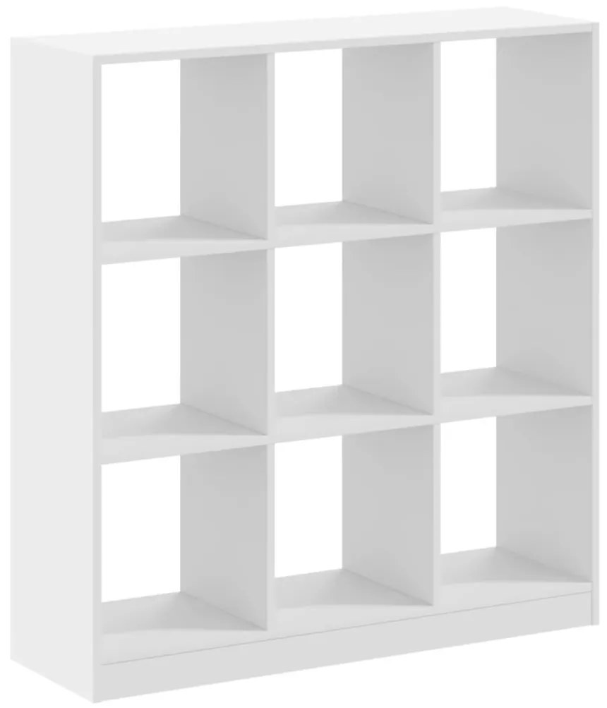 fehér szerelt fa könyvespolc 102 x 32 x 108 cm