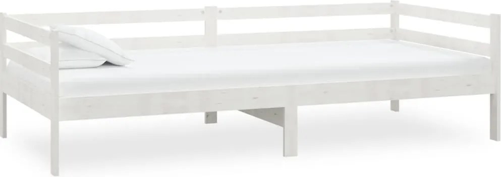 vidaXL fehér tömör fenyőfa kanapéágy 90 x 200 cm