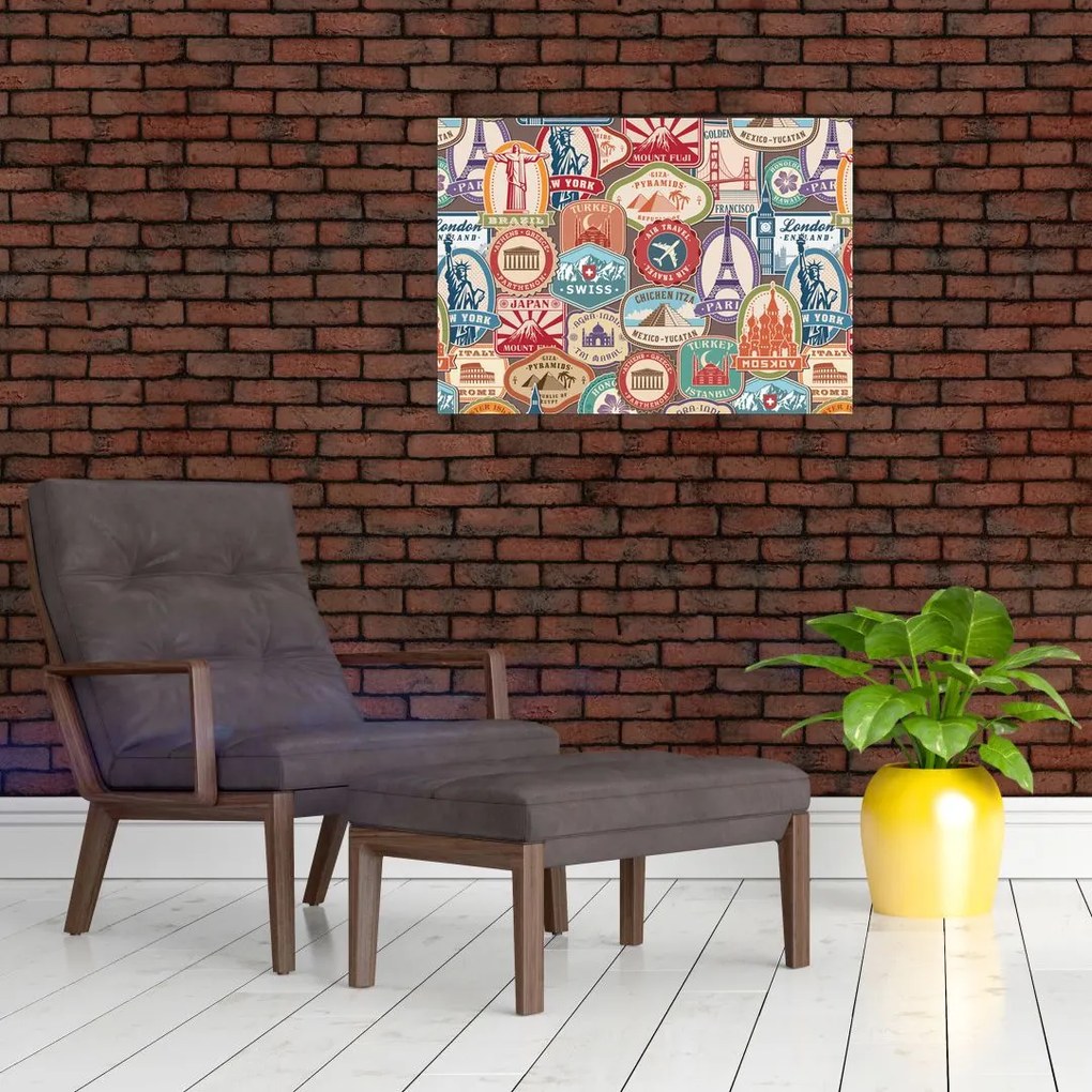 Egy utazó képe (üvegen) (70x50 cm)