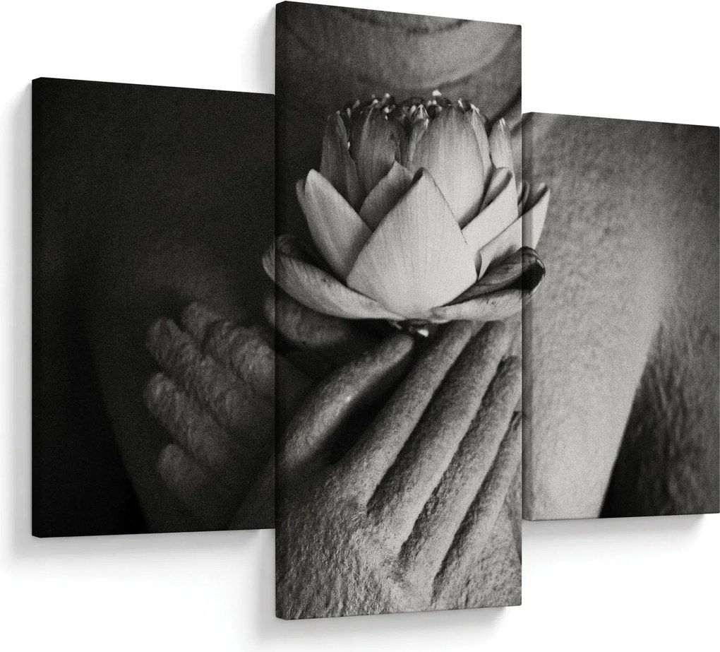 Kép - Lótusz Buddha kezében (90x60 cm)