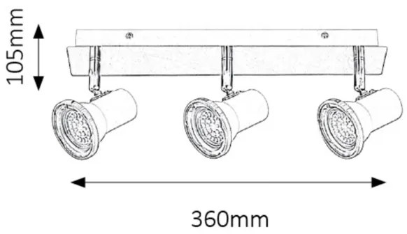 Rabalux 5499 - LED Fürdőszobai spotlámpa STEVE 3xGU10/4,5W/230V
