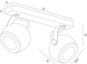 Argon 7038 - Spotlámpa KOS PLUS 2xGU10/5W/230V fehér/arany
