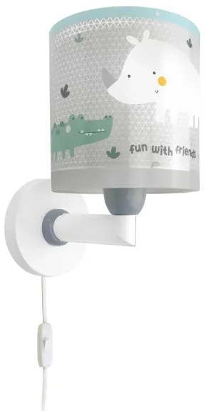 Dalber 60629 - Gyerek fali lámpa RHICO AND CROCO 1xE27/15W/230V