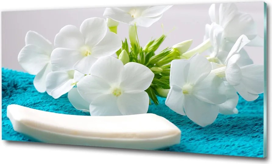 Fotótapéta üvegfalra Piros virágok 100x70