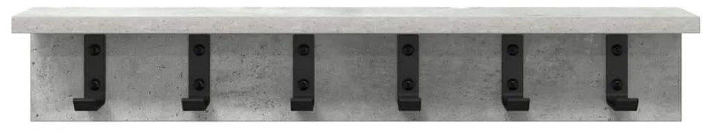 Fali Kabáthorog Beton szürke 60 x 10.5 x 10.5 cm Faanyag