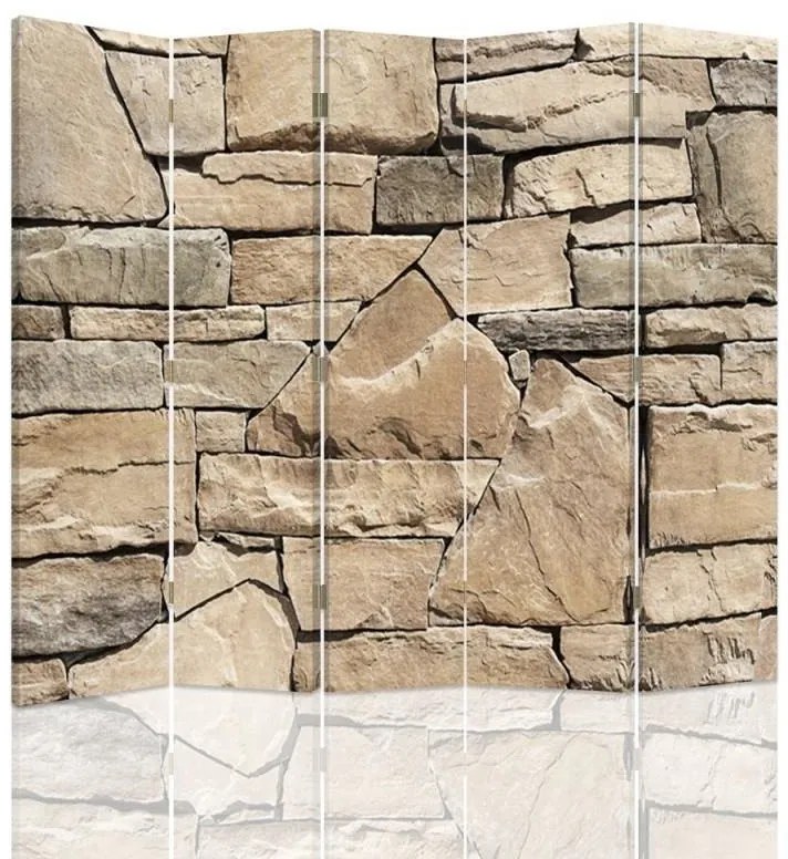 Gario Paraván Bézs homokko fal Méret: 180 x 170 cm, Kivitelezés: Forgó paraván 360°