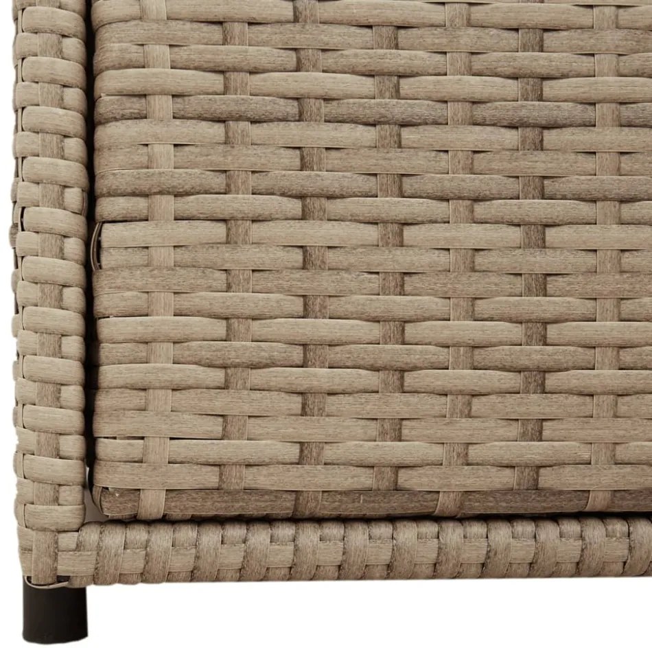 bézs polyrattan kerti tárolószekrény 55 x 59 x 69 cm