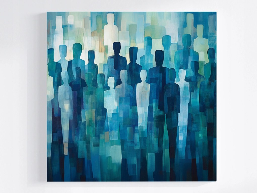 Vászonkép Canvas Absztrakt Emberek Tömeg Közösség Csoport 40x40
