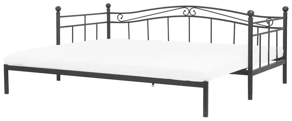 Széthúzható ágy 80 cm TULO (fekete) (ágyráccsal). 1022656