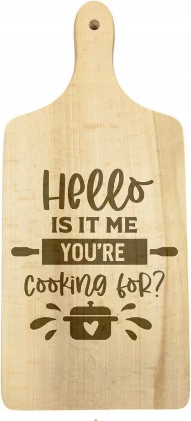 Vágódeszka vicces Hello gravírozással?
